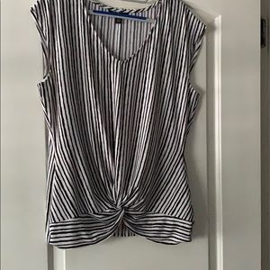 Jules & Leopold Black/White striped top